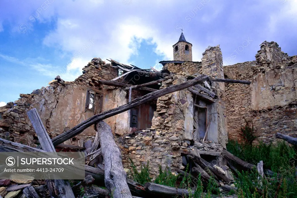 Abandoned Pyrenean village in Spain
