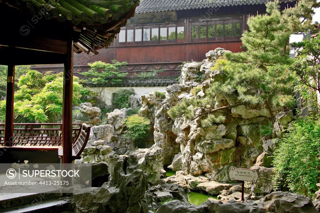 Scene of the gardens of the Mandarin Yu Shanghai China