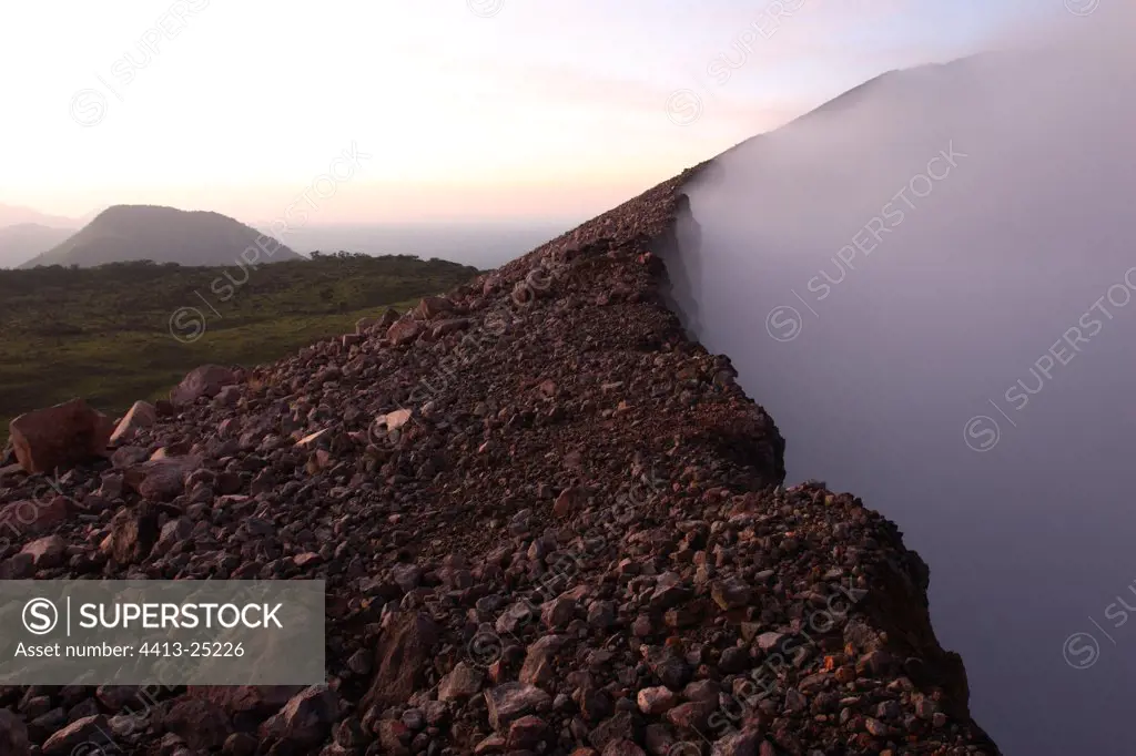 Fumaroles on the active volcano Telica Nicaragua