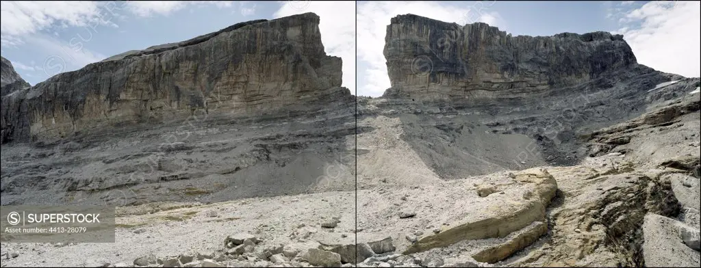 Disappearance of the glacier de la Brèche in Gavarnie 2006