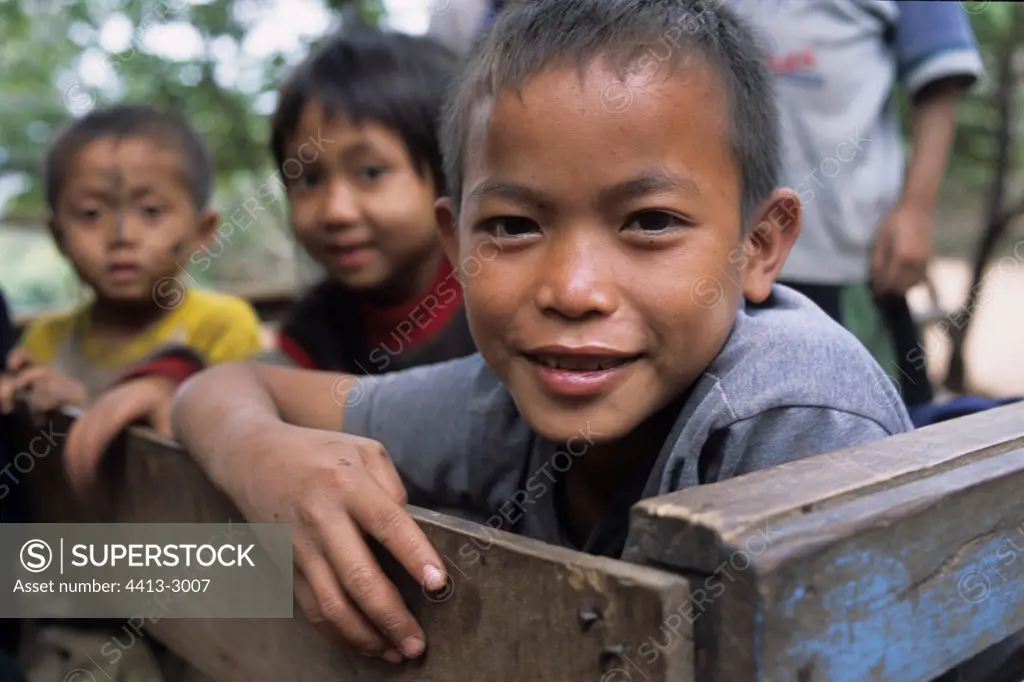 Children close to Luang Prabang Laos