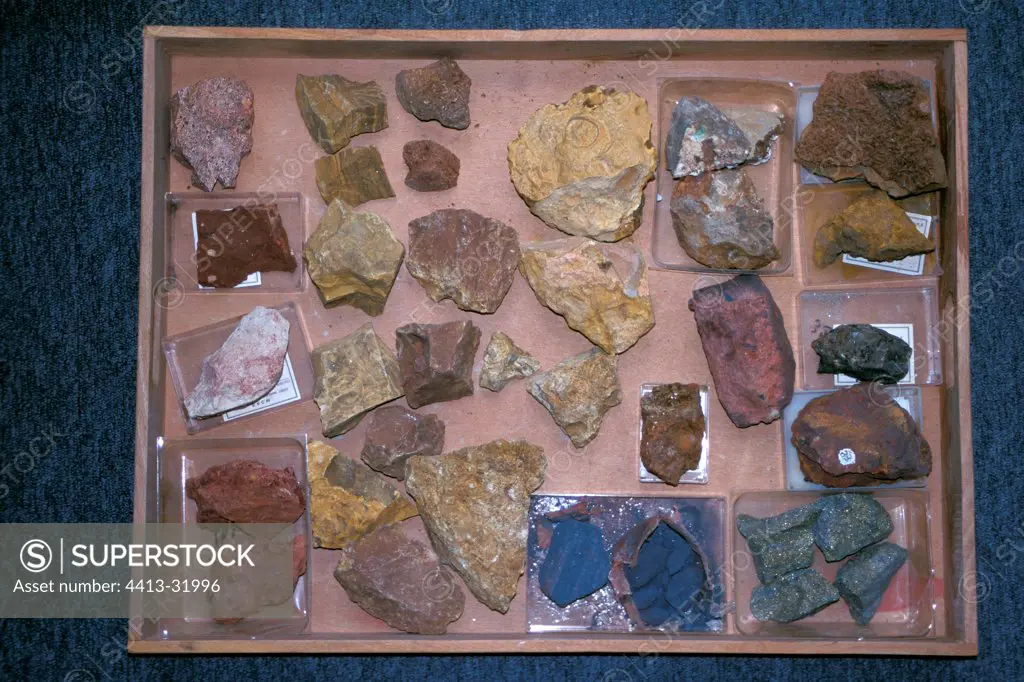 Samples of metamorphic and volcanic rocks