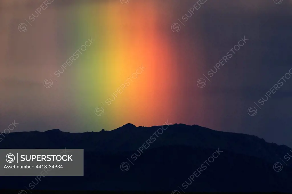 Rainbow and storm National park ofTombstone Yukon Canada