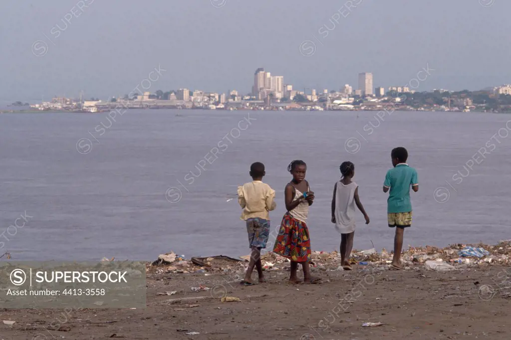 Kinshasa and the Congo river seen of Brazzaville