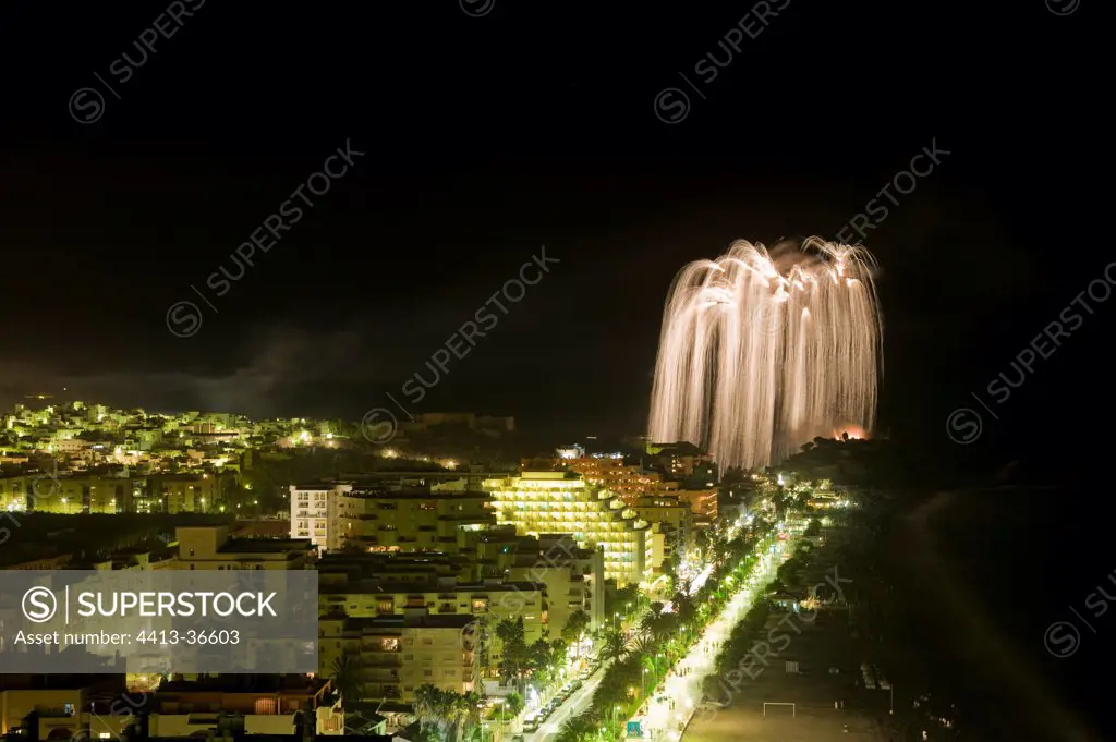 Fireworks Almuñecar Granada Andalusia Spain