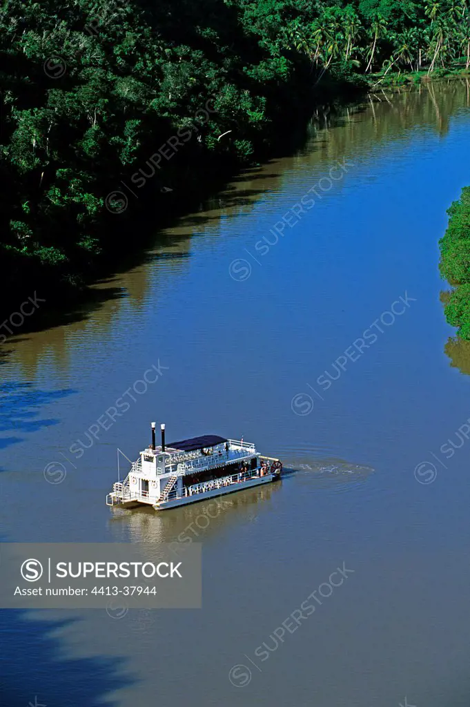 Paddle boat on Chavron River in Dominican Republic