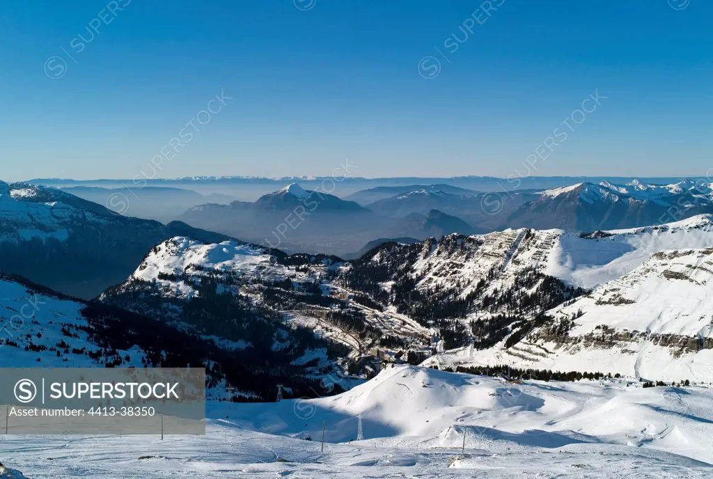 Flaine ski resort in Haute-Savoie France