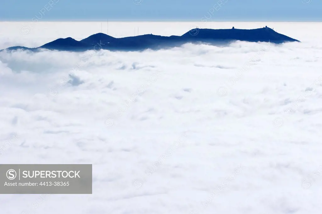Cloud inversion in the Alps mountain France
