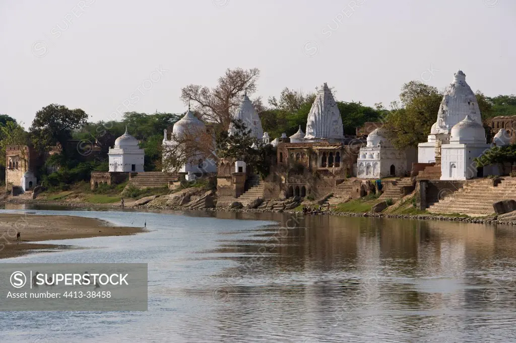 View of the Bateshwar temple Uttar Pradesh India