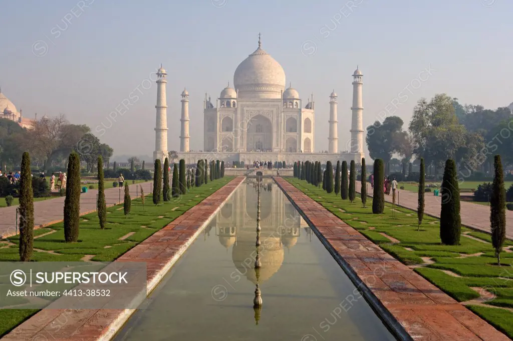 Taj Mahal the Crown Palace Agra Uttar Pradesh India