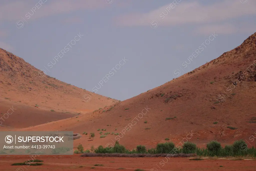 Arid landscape in Morocco