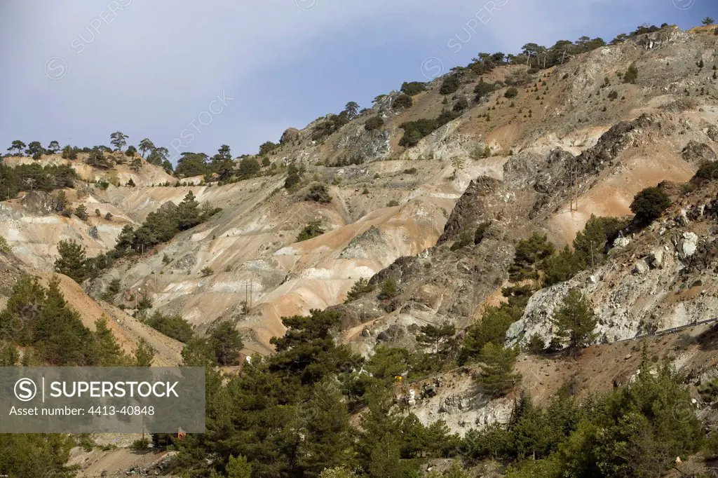 Asbestos abandoned mine during reforestation Cyprus