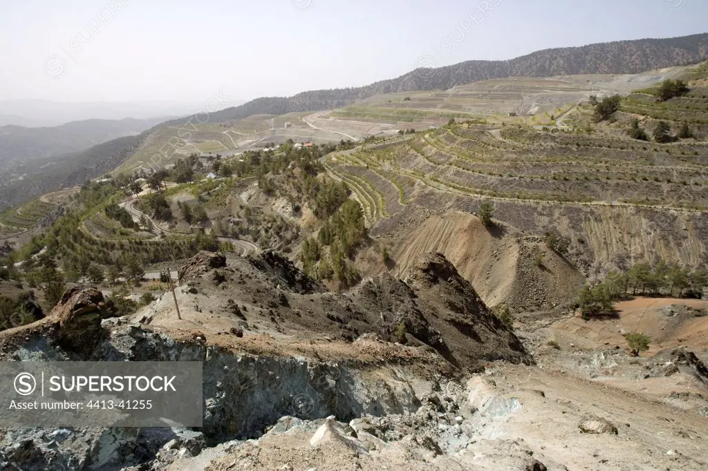 Asbestos abandoned mine during reforestation Cyprus