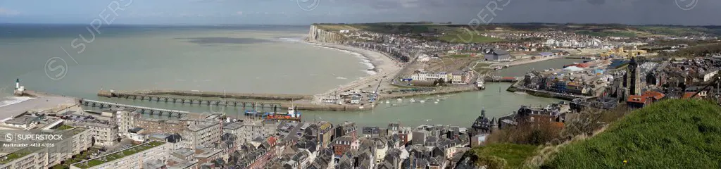 Seaport of Treport at the edge of English Channel France