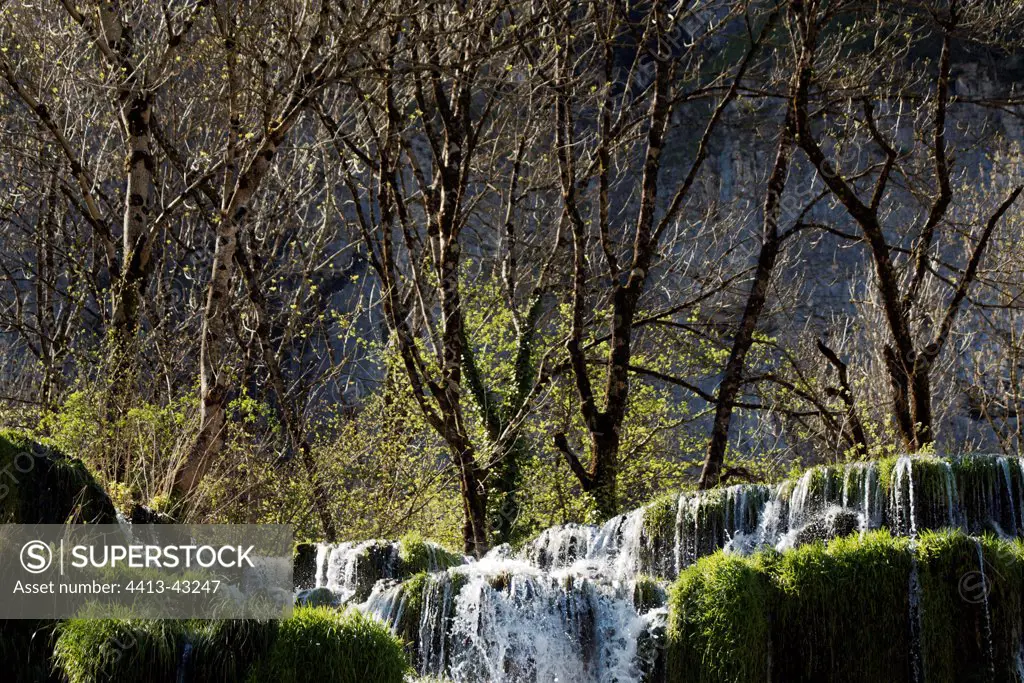 Baume-les-Messieurs waterfall Jura France