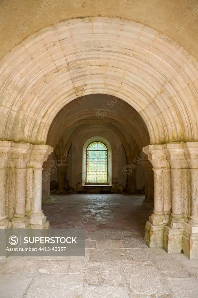 Porch of the capitular room Fontenay Abbey Bourgogne