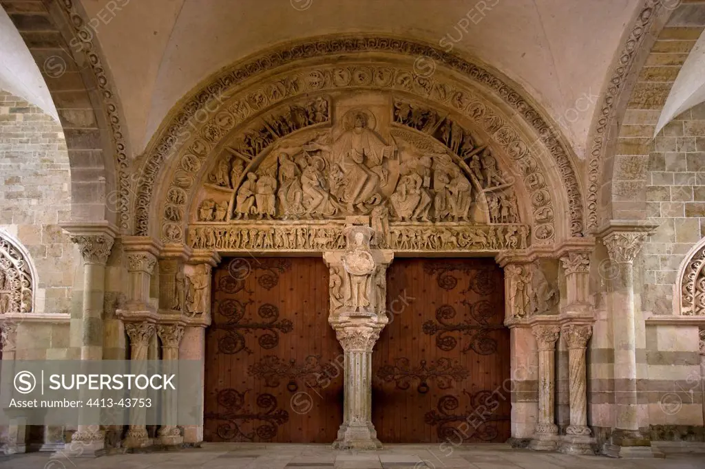 Entry porch of the Basilica Ste Marie-Madeleine of Vezelay