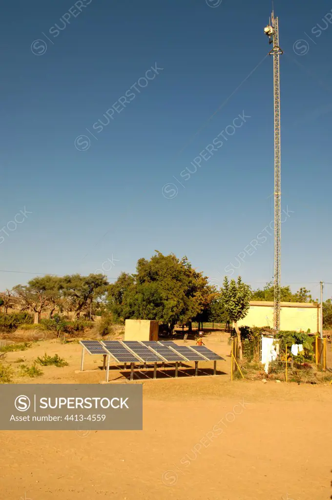 Solar panel in the town of Sangha in Country Dogon Mali