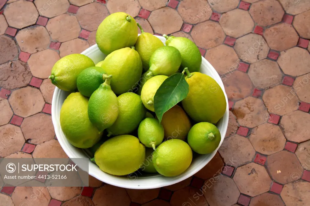 Limes in a dish France