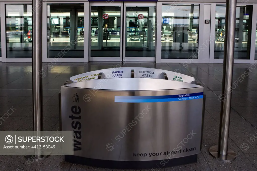 Selective dustbins Interbational Airport Germany