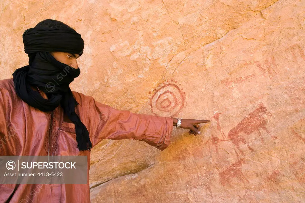 Cave paintings Area deTimrass Tassili N'ajjer Algeria
