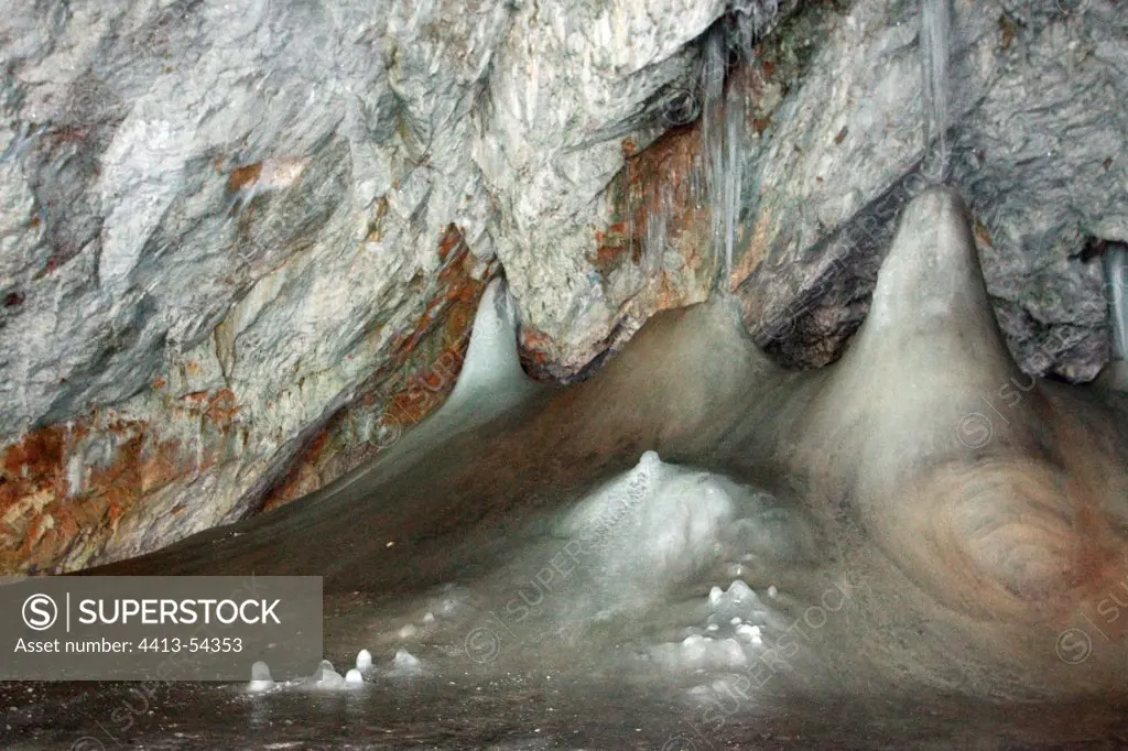 Glacier fossil Cave of Scarisoara Apuseni Mountains Romania