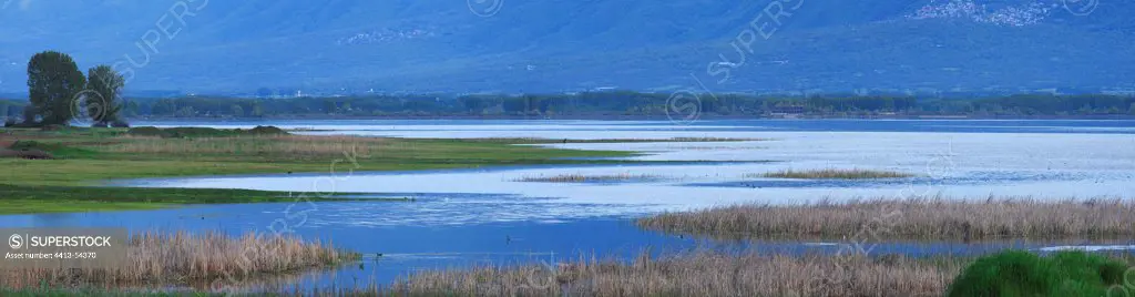 Landscape Kerkini Lake to the west bank Greece