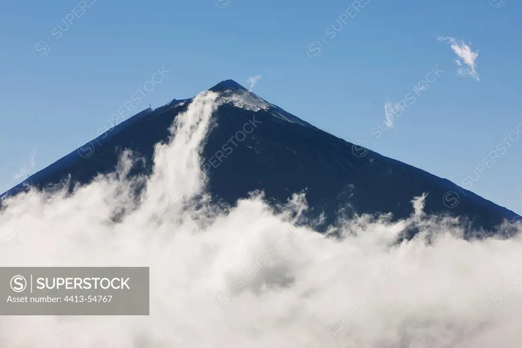 Clouds before the volcano El Teide Tenerife Canary