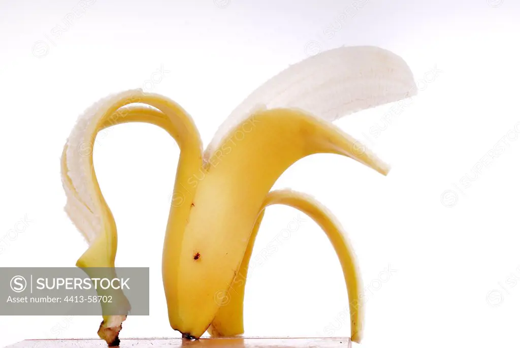 Peeled banana variety 'high dwarf' studio