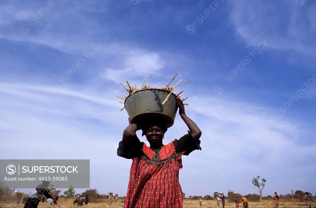 Woman wearing a Mil bassineTieblena Mali