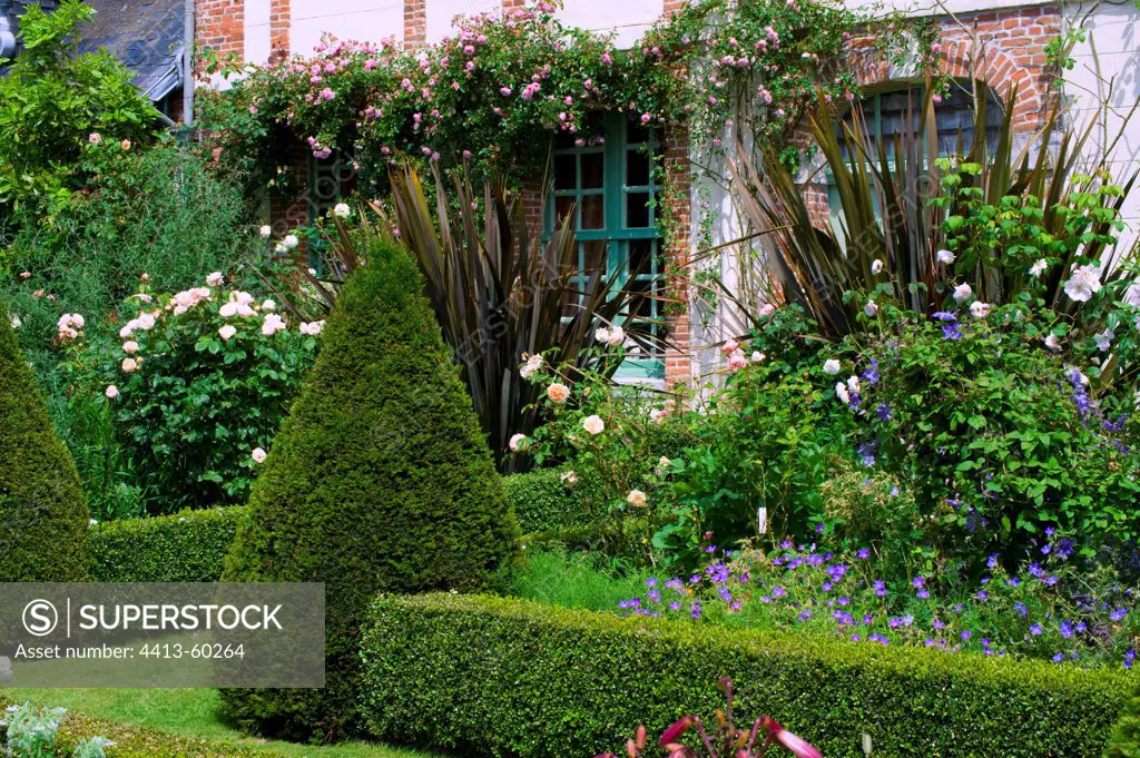 Hedges and Topiaries at the garden Les Jardins d'Angélique