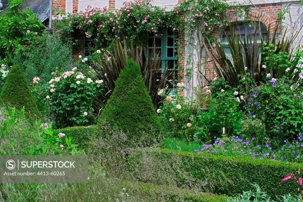 Hedges and Topiaries at the garden Les Jardins d'Angélique