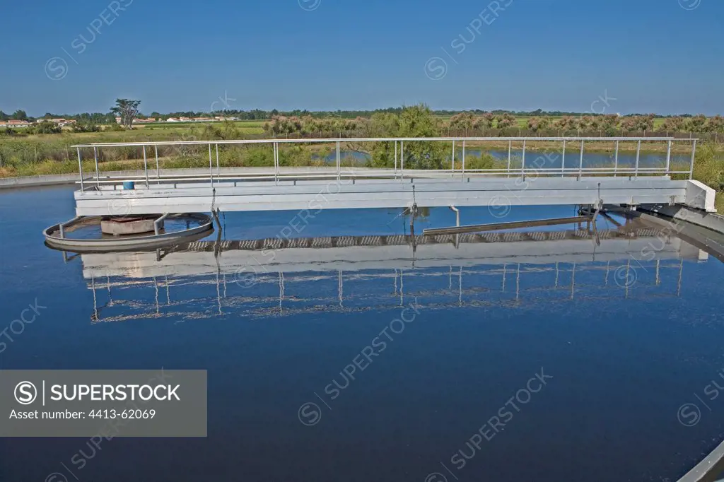 Sedimentation tank in Ré Island water-treatment plant France
