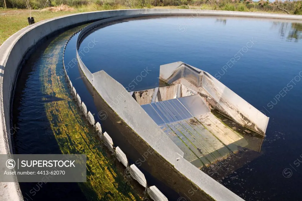 Sedimentation tank in Ré Island water-treatment plant France
