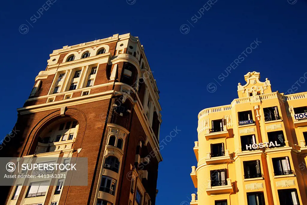 Buildings in Madrid Spain