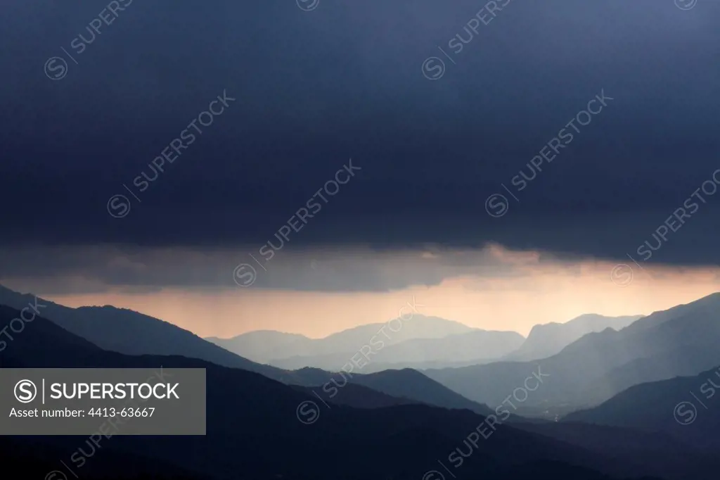 Storm over the mountains Corsica France