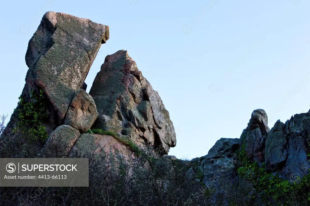 Granite rocks Côtes d'Armor France