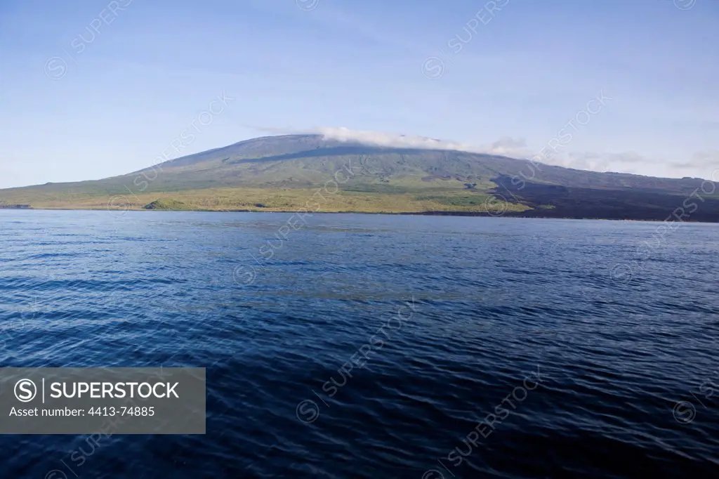 The Cerro Azul volcano on Isabela Island Galapagos Islands