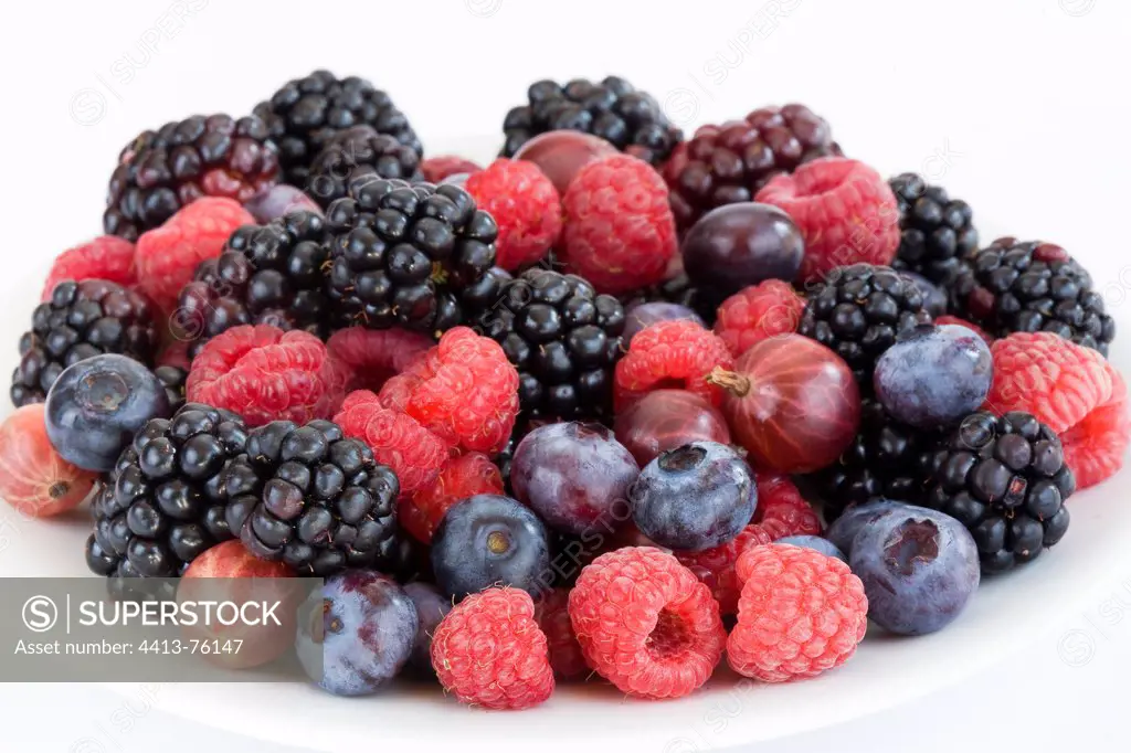 Assorted fruits red mixture
