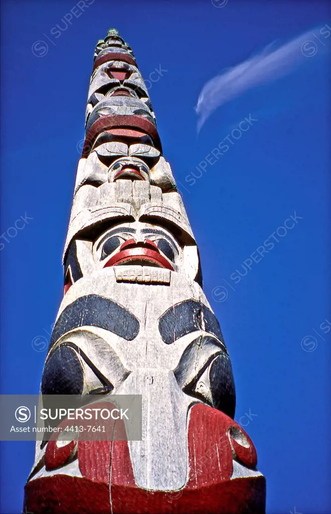 Haida totem Islands of the Queen Charlotte Canada