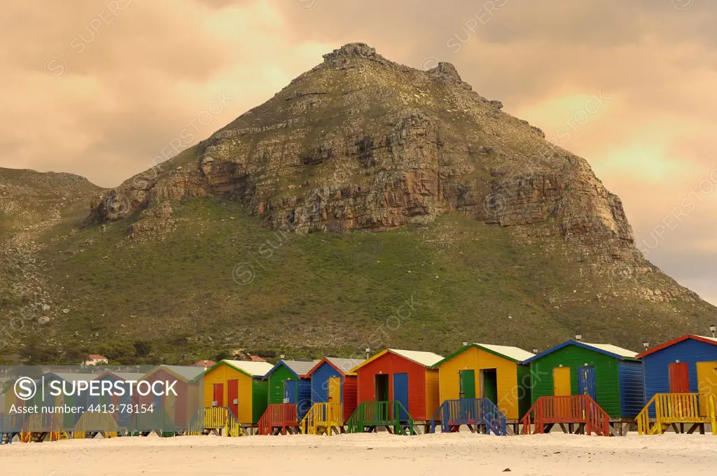 Beach huts Muizenberg South Africa