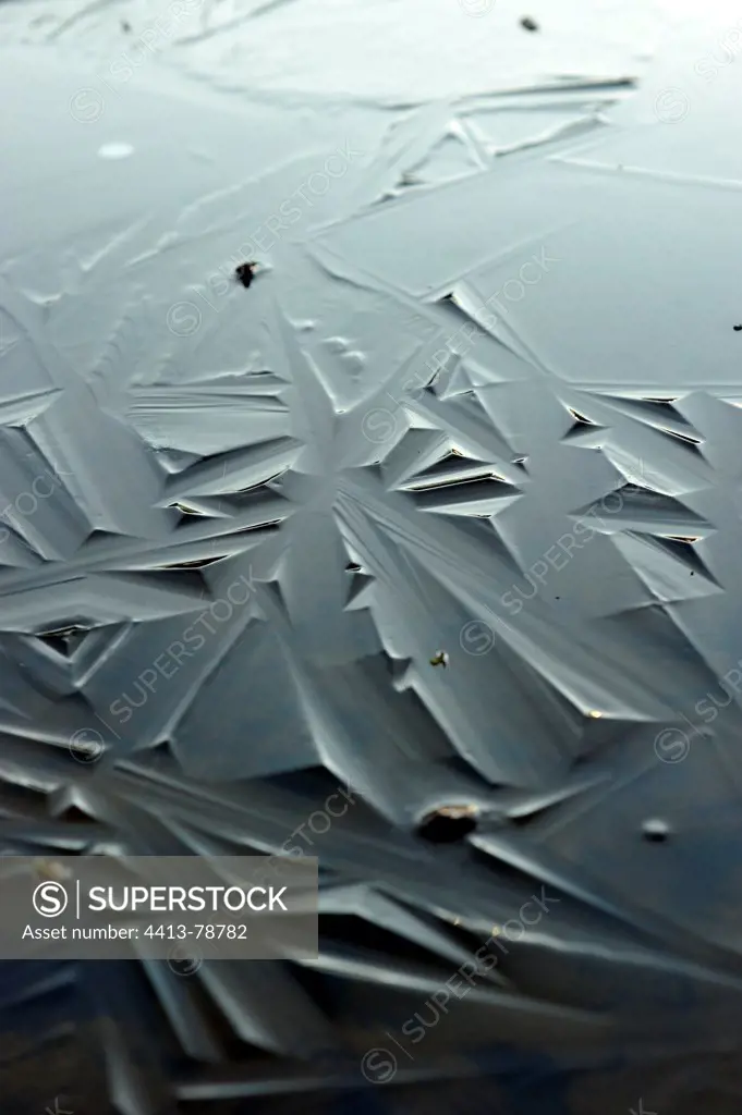 Triangular shapes formed by ice Touraine France
