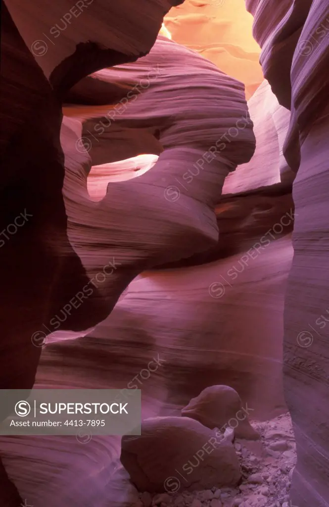 Erosion of the rock in a canyon in Arizona the USA