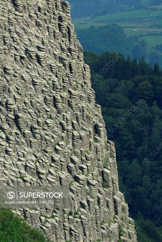 Cliffs Regional natural park of the volcanoes of Auvergne