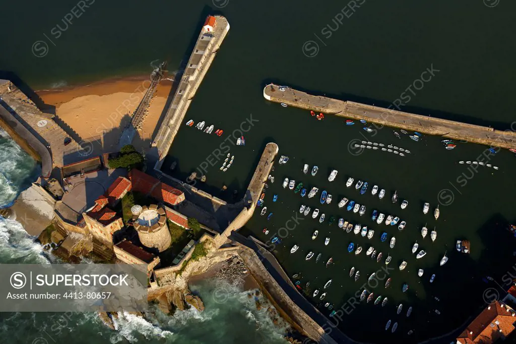 Aerial view of the fort of Socoa Aquitaine France