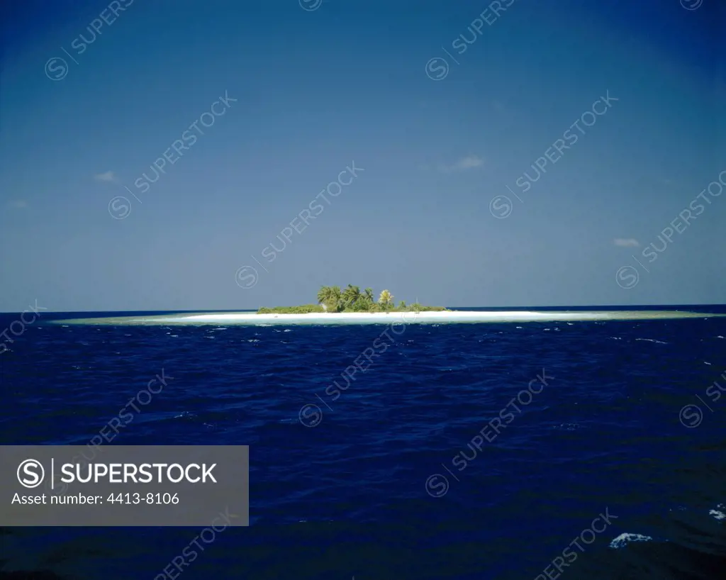 Coral islet Maldives