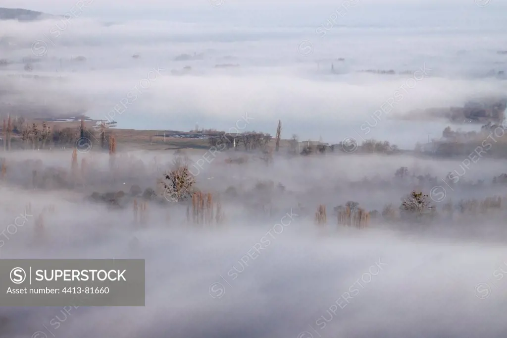 Mist on the view from Barneville Seine-sur-Seine