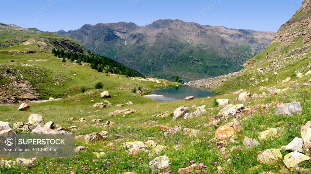Fangeas Lake and Valley Freissinères Massif des Ecrins