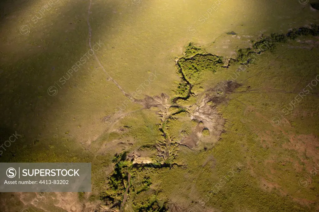 Aerial view of a river Masai Mara Reserve Kenya
