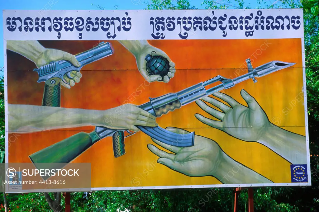 Panel of propaganda for disarmament Kampuchea